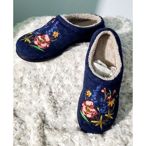 L..L. Bean New Cozy Floral Clog Slippers SIze 10 Warm Cottagecore Comfortable - Picture 5 of 7